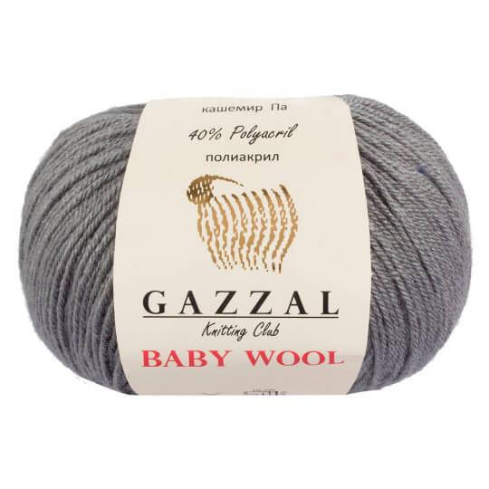 

Пряжа из кашемира Gazzal Baby wool 818 темно-серый (Газзал Беби вул)