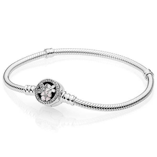 

Браслет Пандора с цветочной застежкой (19 см) Pandora 590744CZ
