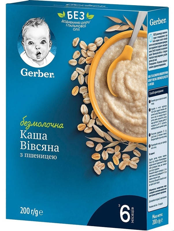 

Gerber Каша безмолочная Овсяно-пшеничная 6м+ 200 г