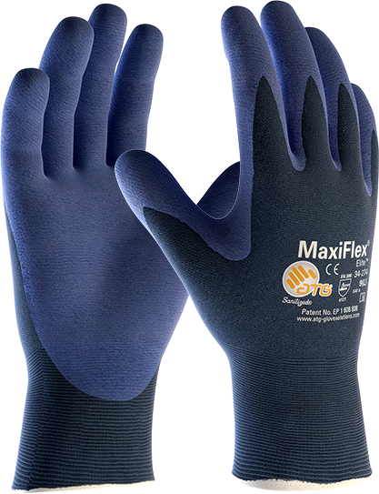 

Тонкие но прочные рабочие перчатки MaxiFlex® Elite™ 34-274, Синий