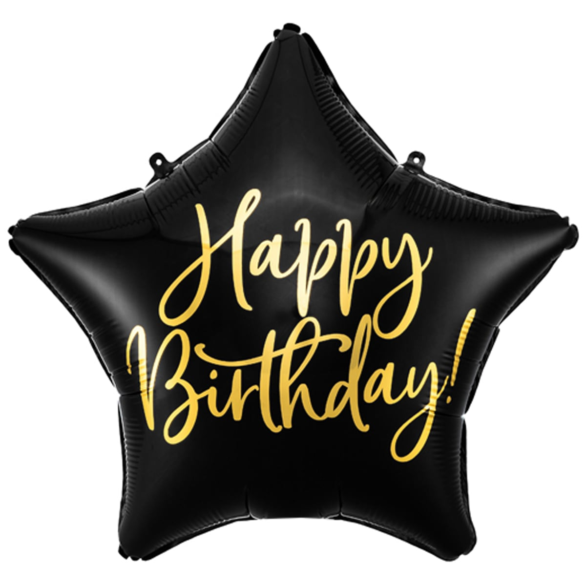 

Фольгированный шарик PartyDeco 18" Звезда Happy Birthday черная, Разные цвета