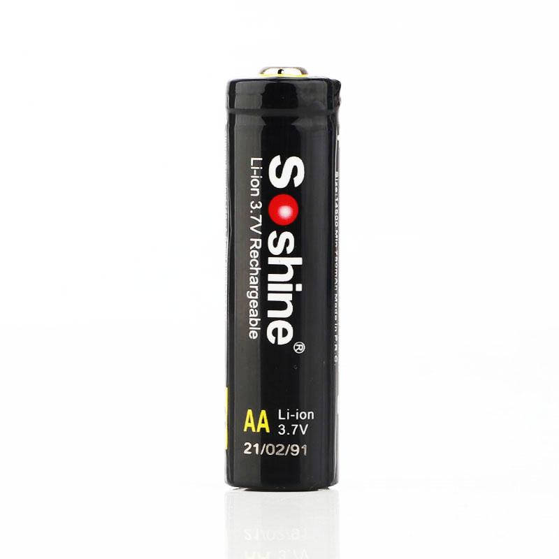 

Аккумулятор литиевый 14500Р 3.7-800mAh Li-ion с защитой Soshine