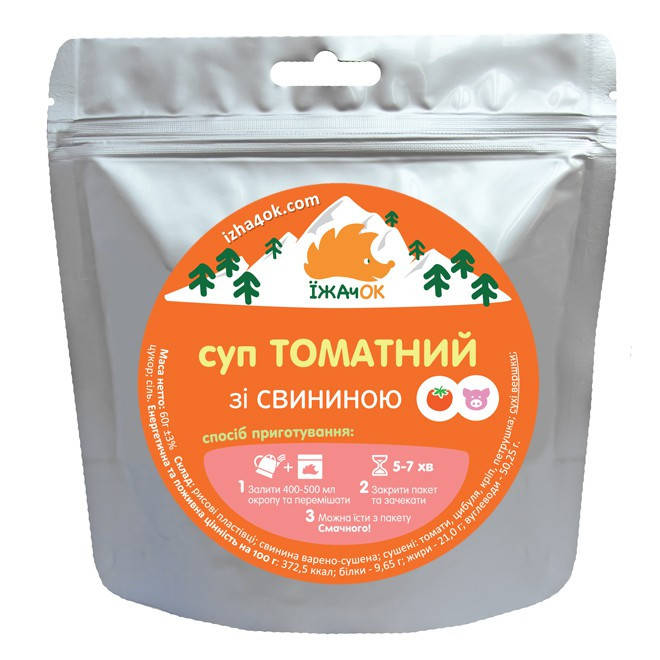 

Сушені продукти Їжачок Суп томатний зі свининою