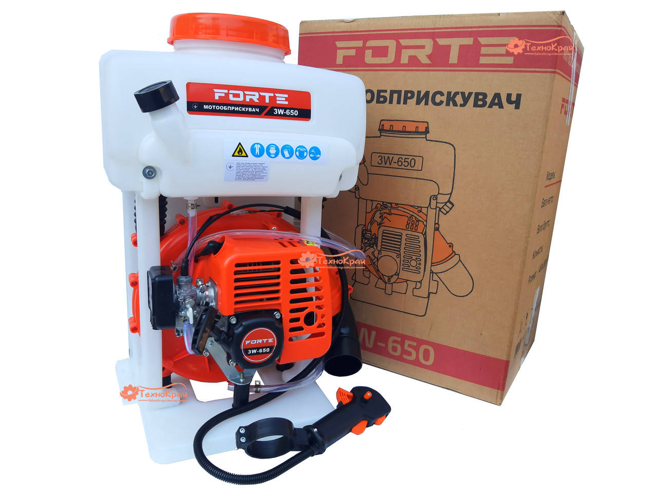 

Мотоопрыскиватель Forte 3W-650 Опрыскиватель садовый бензиновый ранцевый