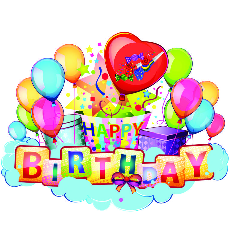 

Наклейка на коробку Happy Birthday шары 48*38см