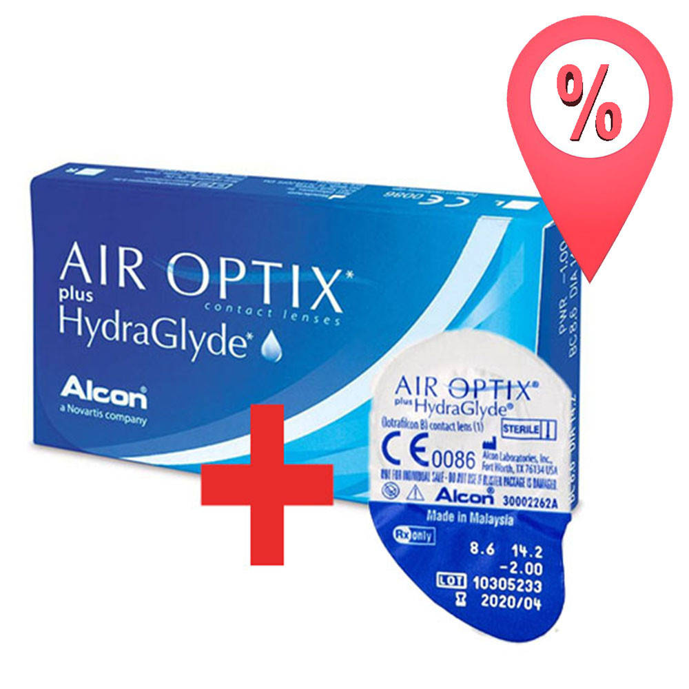

3+1 Акция! Контактные линзы Air Optix plus HydraGlyde (Aqua New)