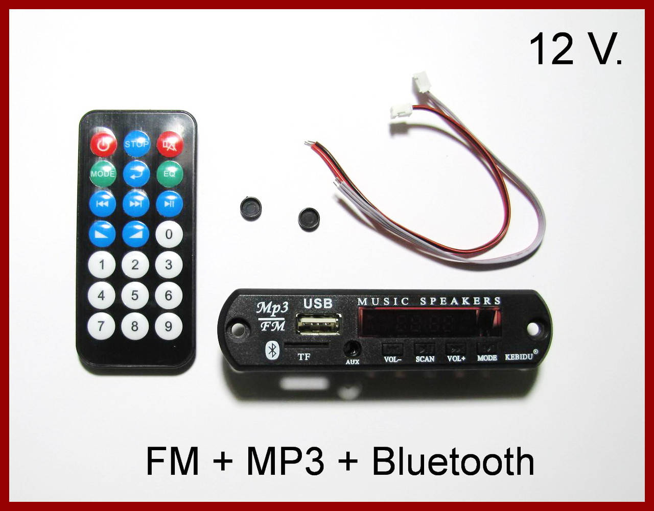 

FM радио, Мр3 плеер, Bluetooth.