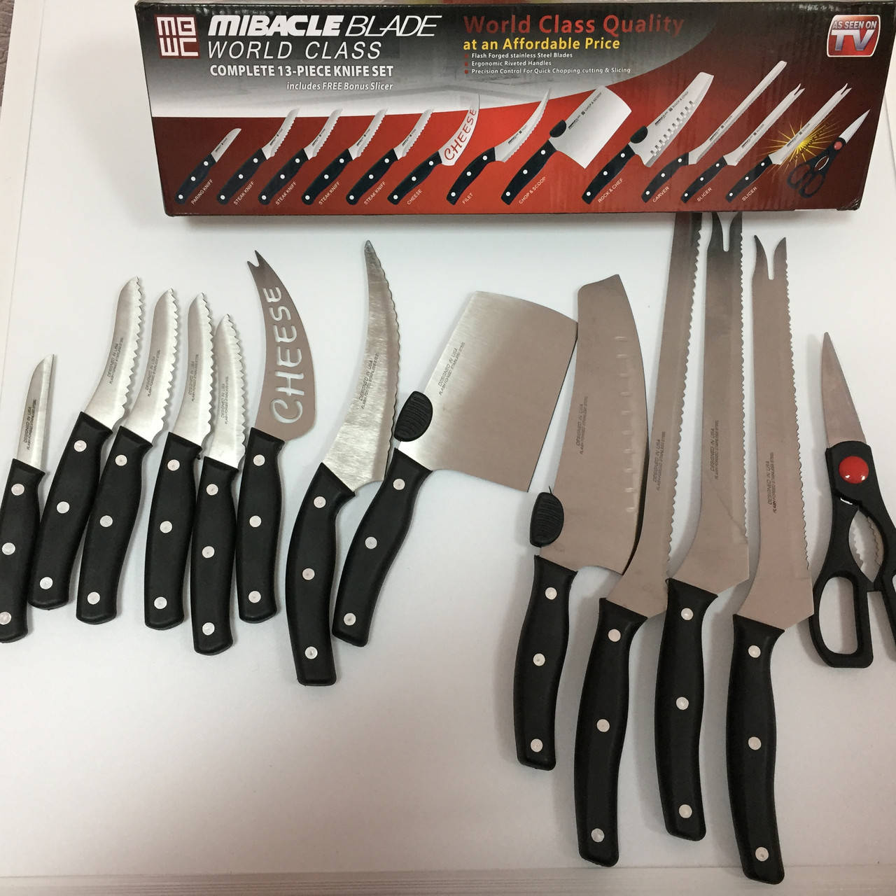 

Набор профессиональных кухонных ножей - Miracle Blade World Class 13-pcs Knife Set
