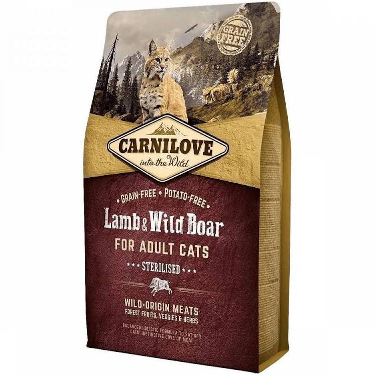 

Сухий корм Carnilove Cat Sterilised 2 kg ягненок,дикий кабан (д/стерилизованных)