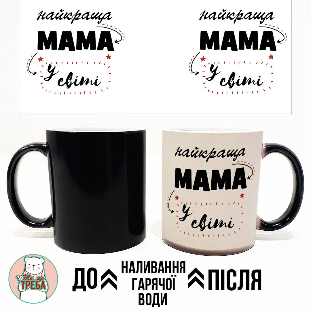 

Горнятко / чашка "Найкраща мама у світі" Червоний Хамелеон ЧОРНИЙ