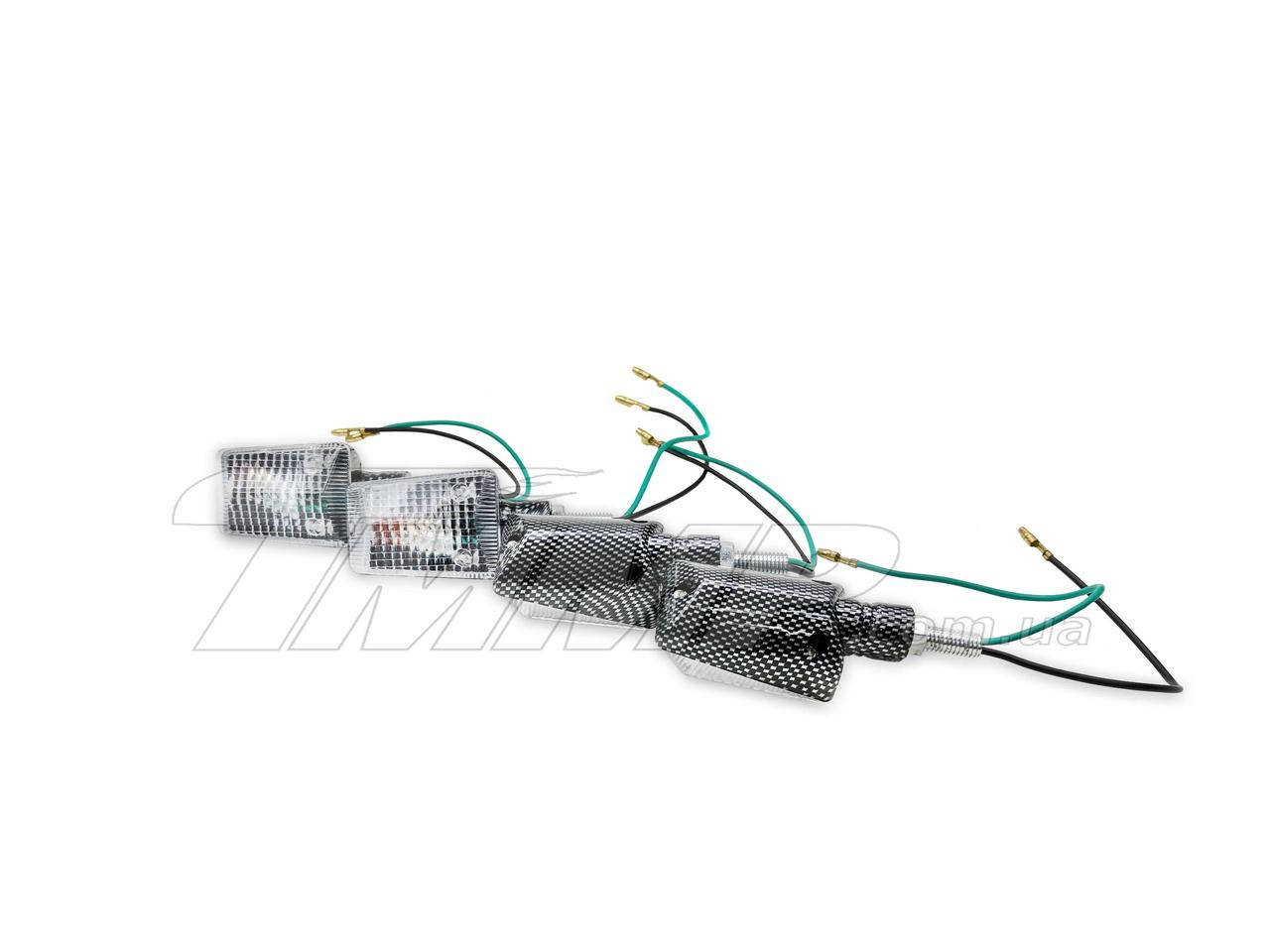 

Поворотники мини карбон лодочки ( комплект 4 штуки )