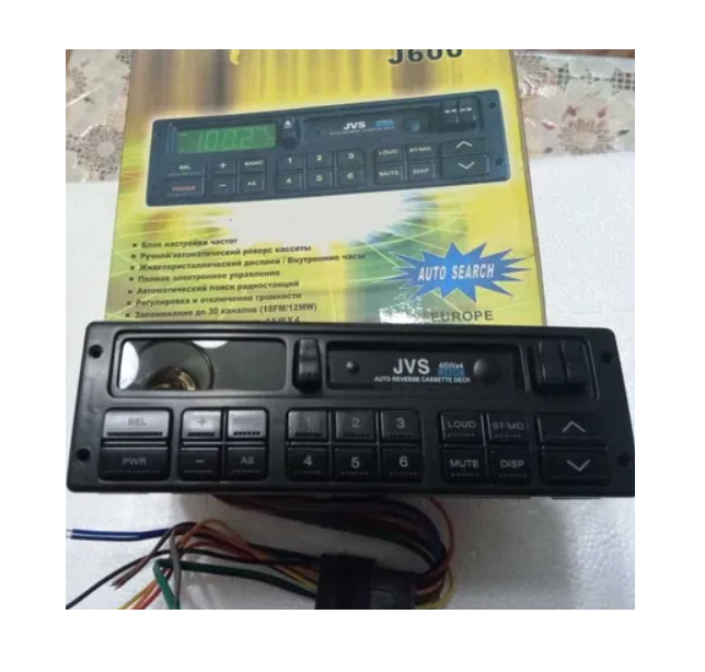 

JVS J600. Магнитола в автомобиль, кассетный магнитофон, AM-FM приемник, автомагнитола