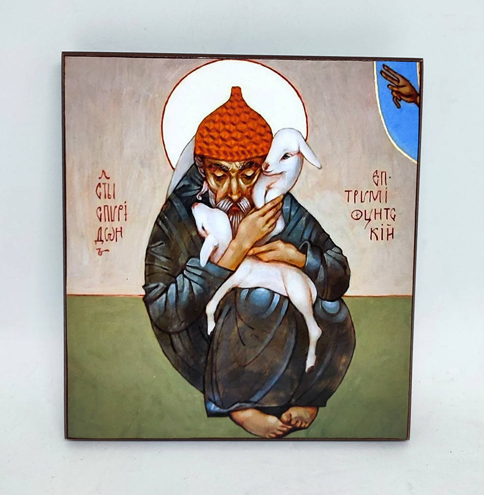 

Икона Святой Спиридон Тримифунтский для дома 16*14 см