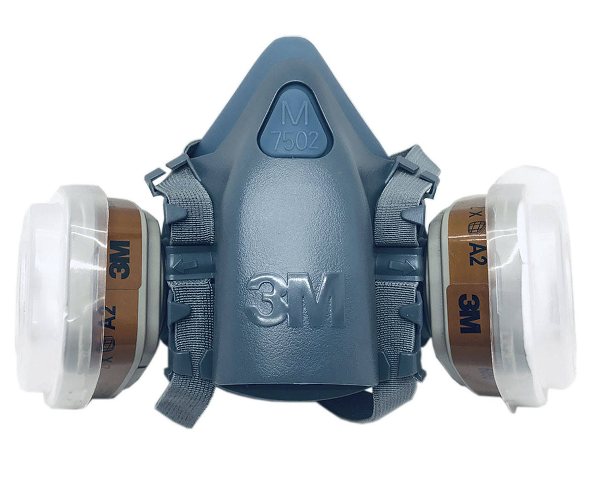 

Респиратор полумаска 3М 7502 с фильтром А2 6055 и предфильтром