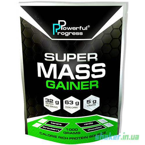

Гейнер для набора массы Powerful Progress Super Mass Gainer (1 кг) гейнер поверфул прогресс banana