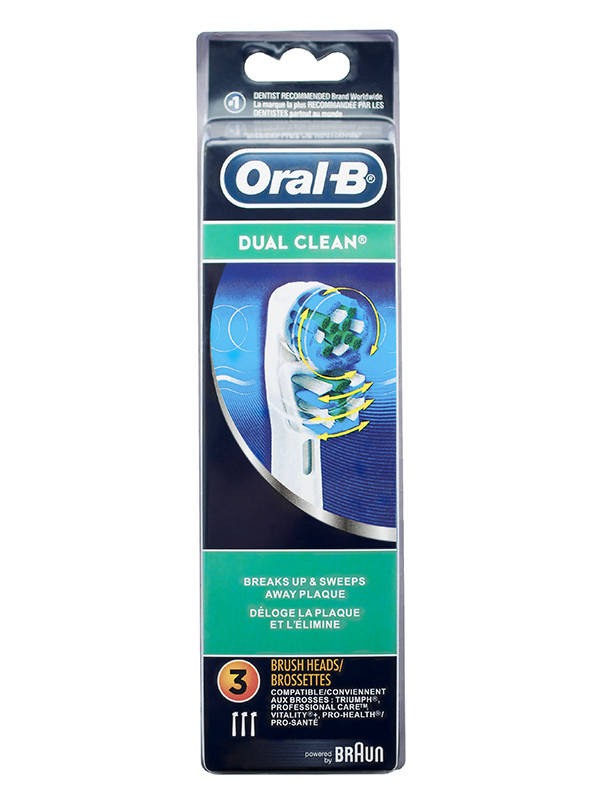 

Dual clean EB417 (3 штуки), насадки для зубной электрической щетки Oral-B