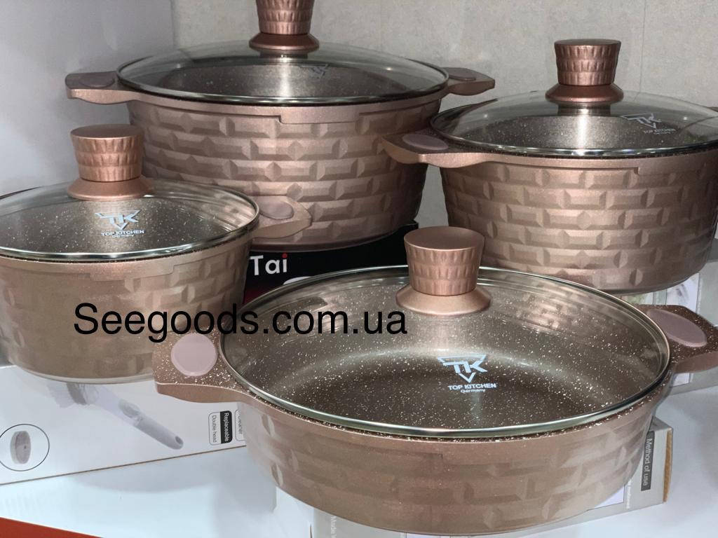 

Набор кастрюль с мраморным покрытием. Премиум качество. Top Kitchen TK 32