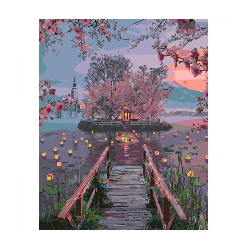 

Картина по номерам SY-6520 "Мостик к сказке"ТМ Strateg, 40-50 см