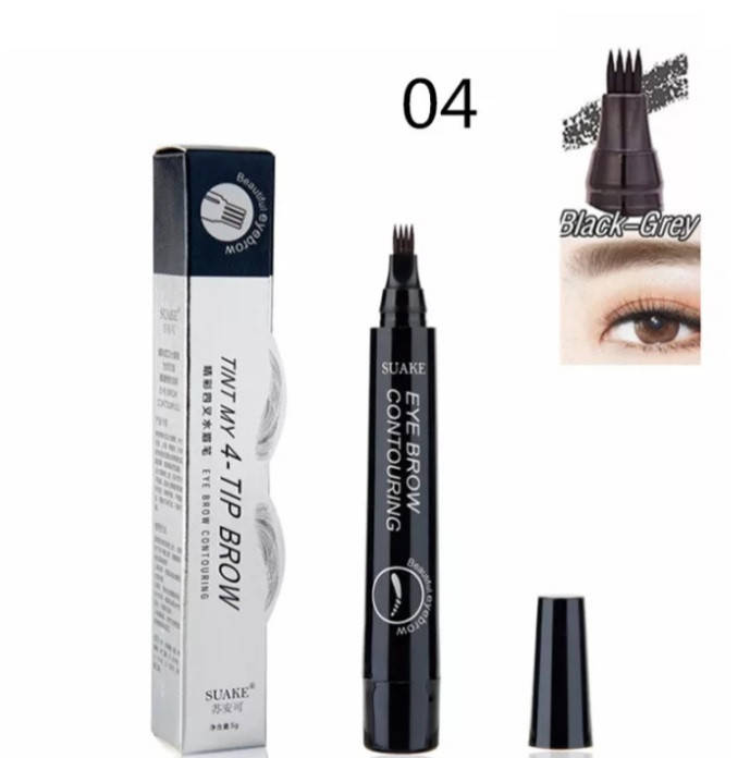 

Водостойкий карандаш для бровей с эффектом микроблейдинга Tint My 4 - Tip Brow 04. Серо-чёрный
