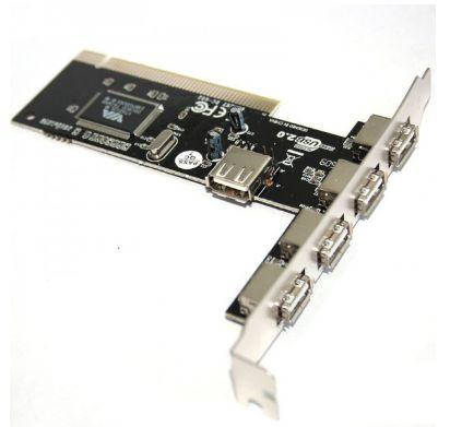 

Контроллер PCI to 5шт USB2.0 (4ext. 1int) переходник плата расширения
