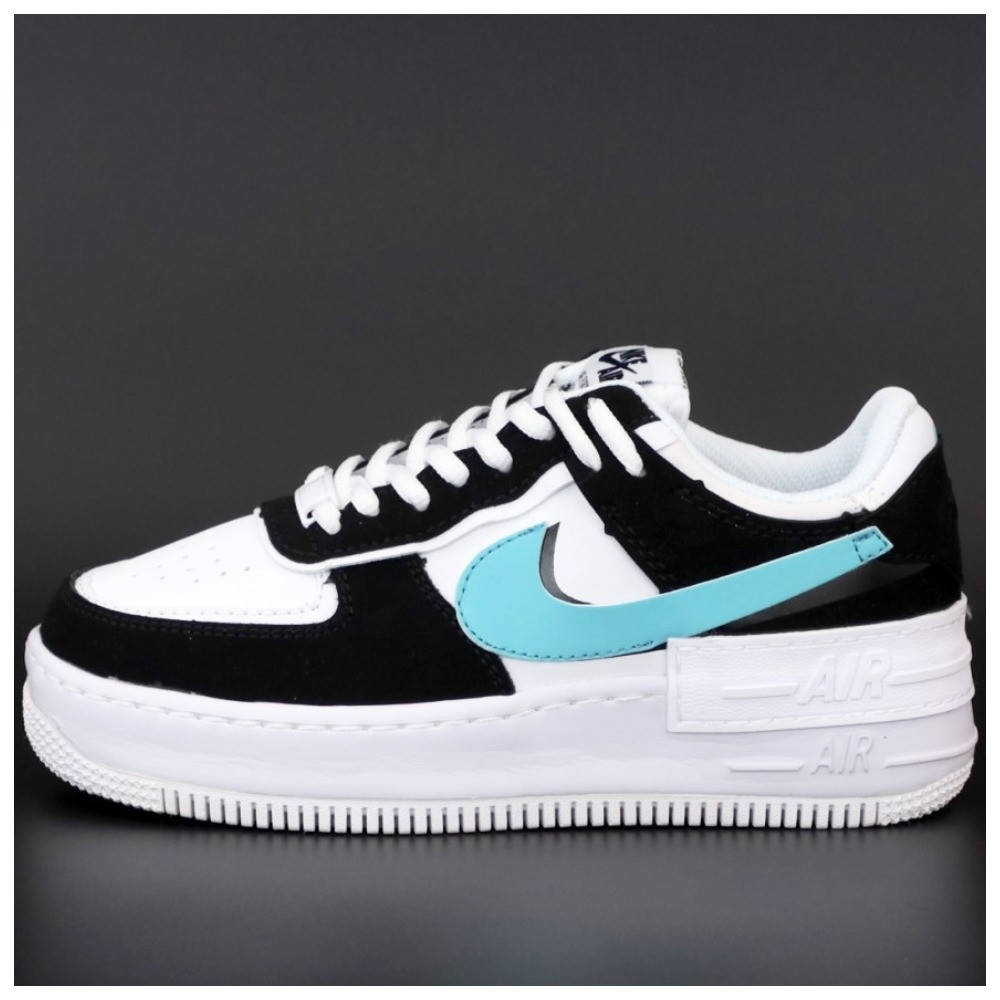 

Женские кроссовки Nike Air Force 1 Shadow Low, черно-белые кожаные кроссовки найк аир форс 1 шадоу 07, Черно-белый