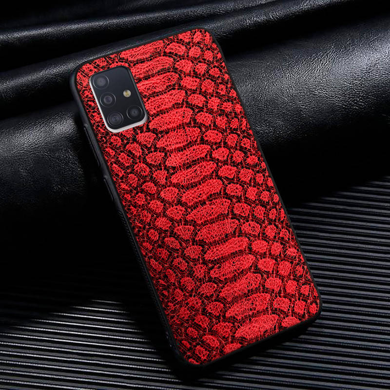 

Кожаный чехол Boxface Samsung Galaxy A51 Reptile Red, Красный