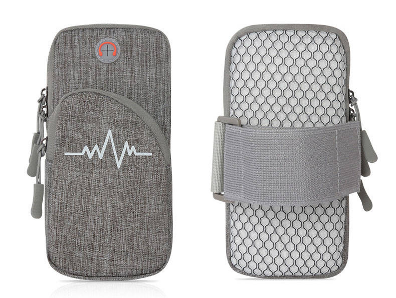 

Спортивная чехол-сумка на руку для телефона до 7 дюймов, Серый
