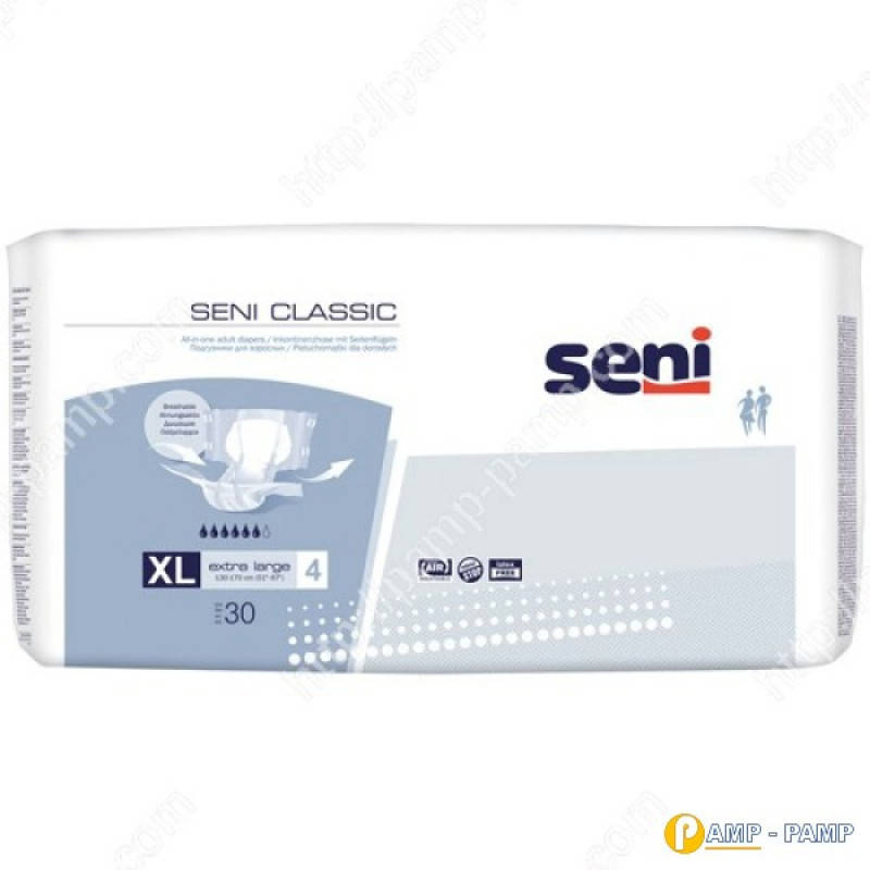 

Подгузники для взрослых SENI CLASSIC extra large 30 шт