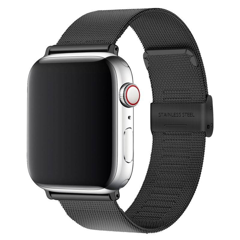 

Ремешок для Apple Watch Band 38/40/42/44 мм, металлический браслет из нержавеющей стали миланское плетение