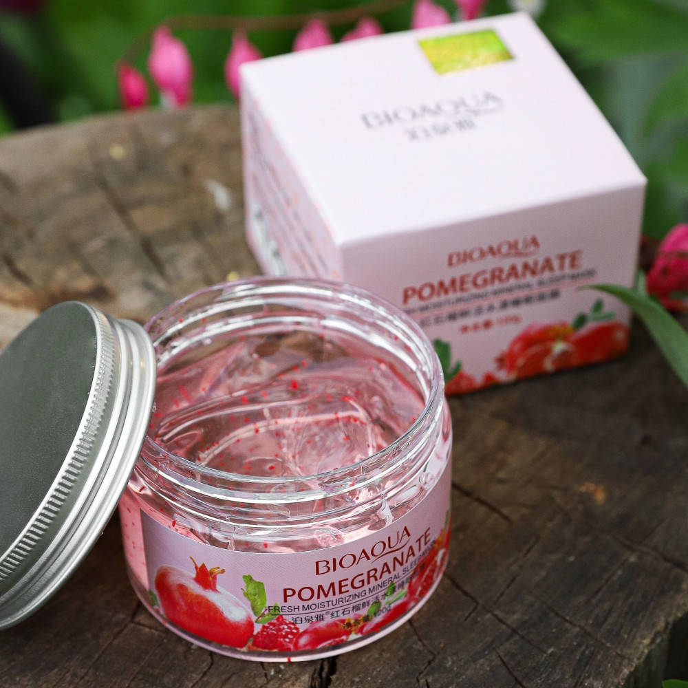 

Ночная маска с экстрактом граната Bioaqua Pomegranate mineral sleep mask 120 гр