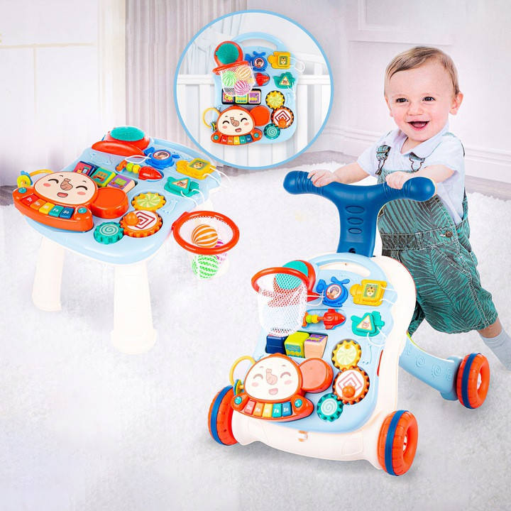 

Детские многофункциональные развивающие ходунки Baby Walker 3 в 1, Разные цвета