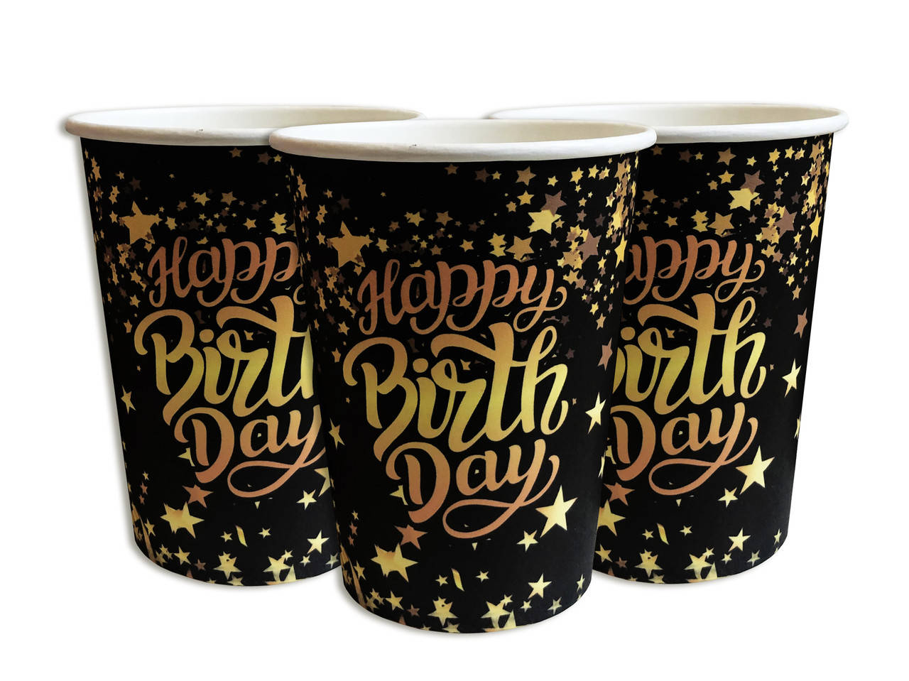 

Стаканы одноразовые бумажные детские " Happy Birthday " звёзды 10 шт/уп