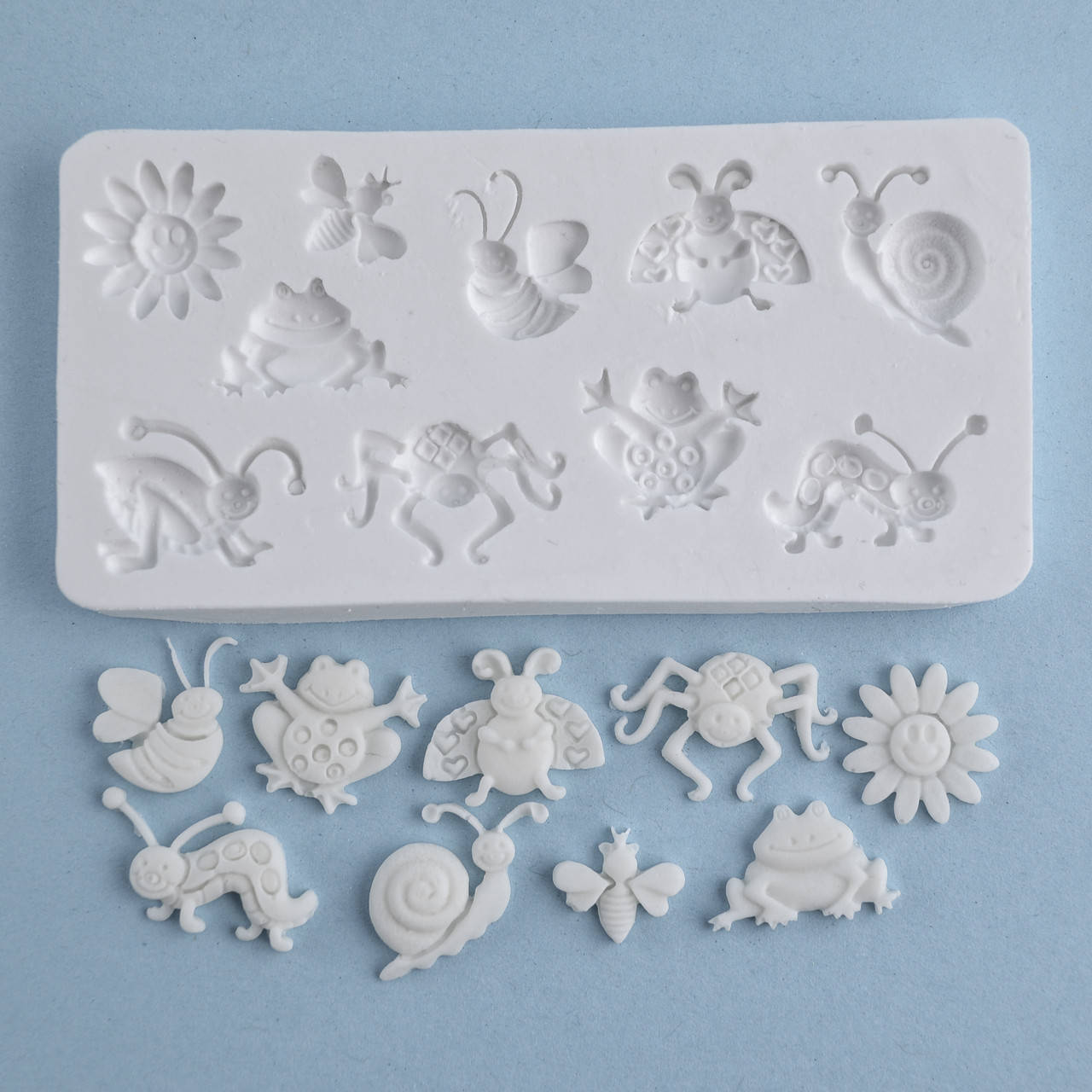 

Силиконовый молд Набор букашек 10.7х5.4 см