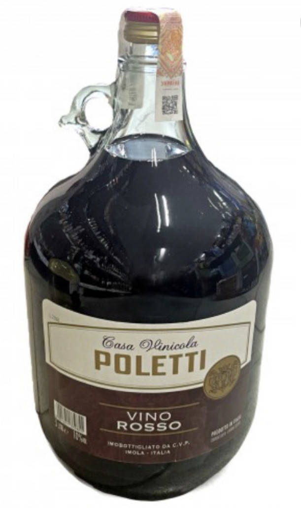 

Вино червоне сухе Poletti, 5 л Італія