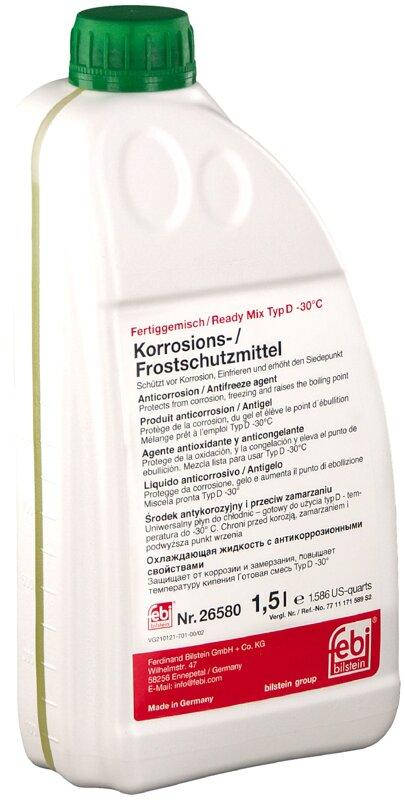 

Антифриз Febi Жёлто-Зеленый Ready Mix -30 C (Канистра 1,5Л), Желтый