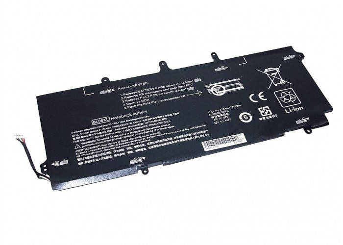

Батарея HP BL06XL EliteBook Folio 1040 G1 G2, HSTNN-DB5D HSTNN-W02C 722236-171 722236-1C1, 11.1V 3784mAh, Черный