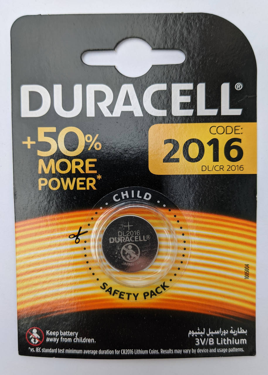 

Батарейка Duracell CR2016