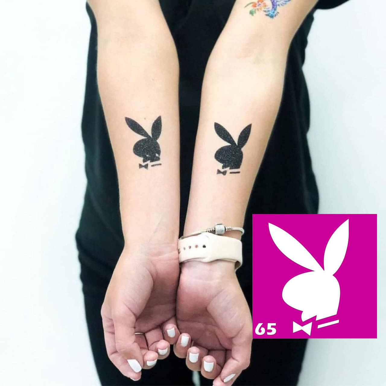 

Трафарет плейбой для био-тату хной, блеск тату Boni Kasel № 65