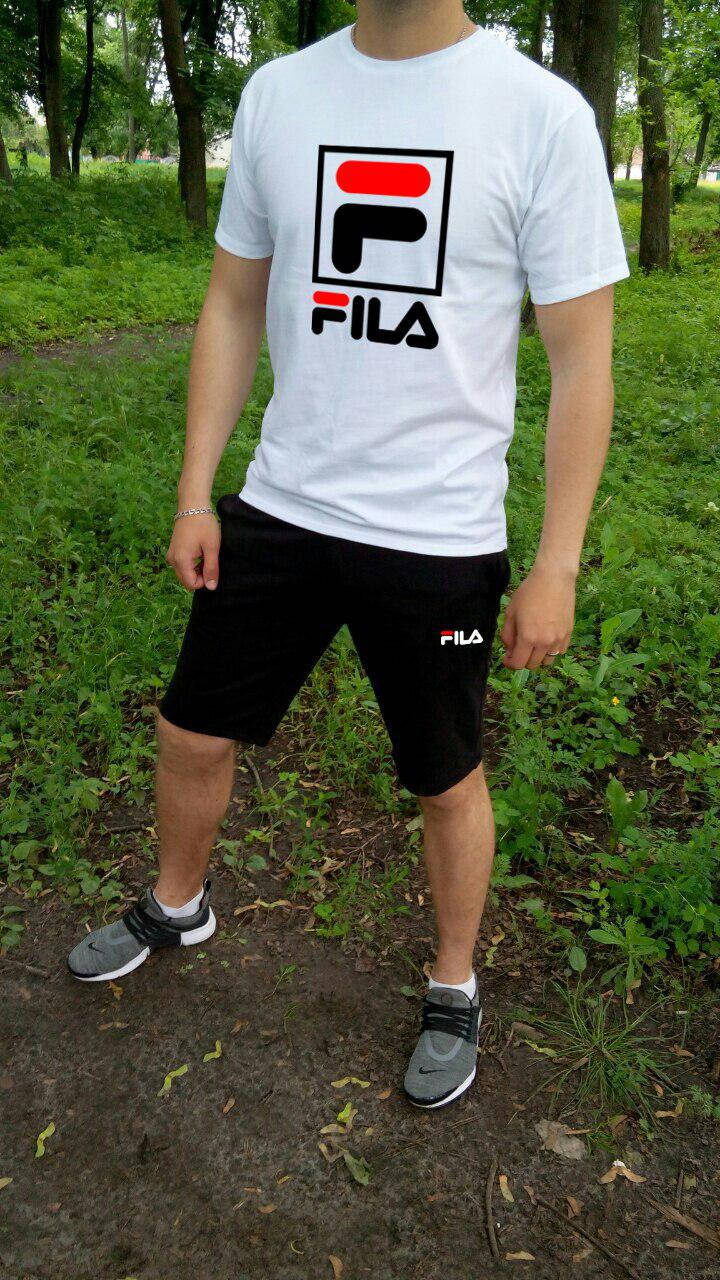

Трикотажный комплект футболка и шорты Фила (Fila) мужской,