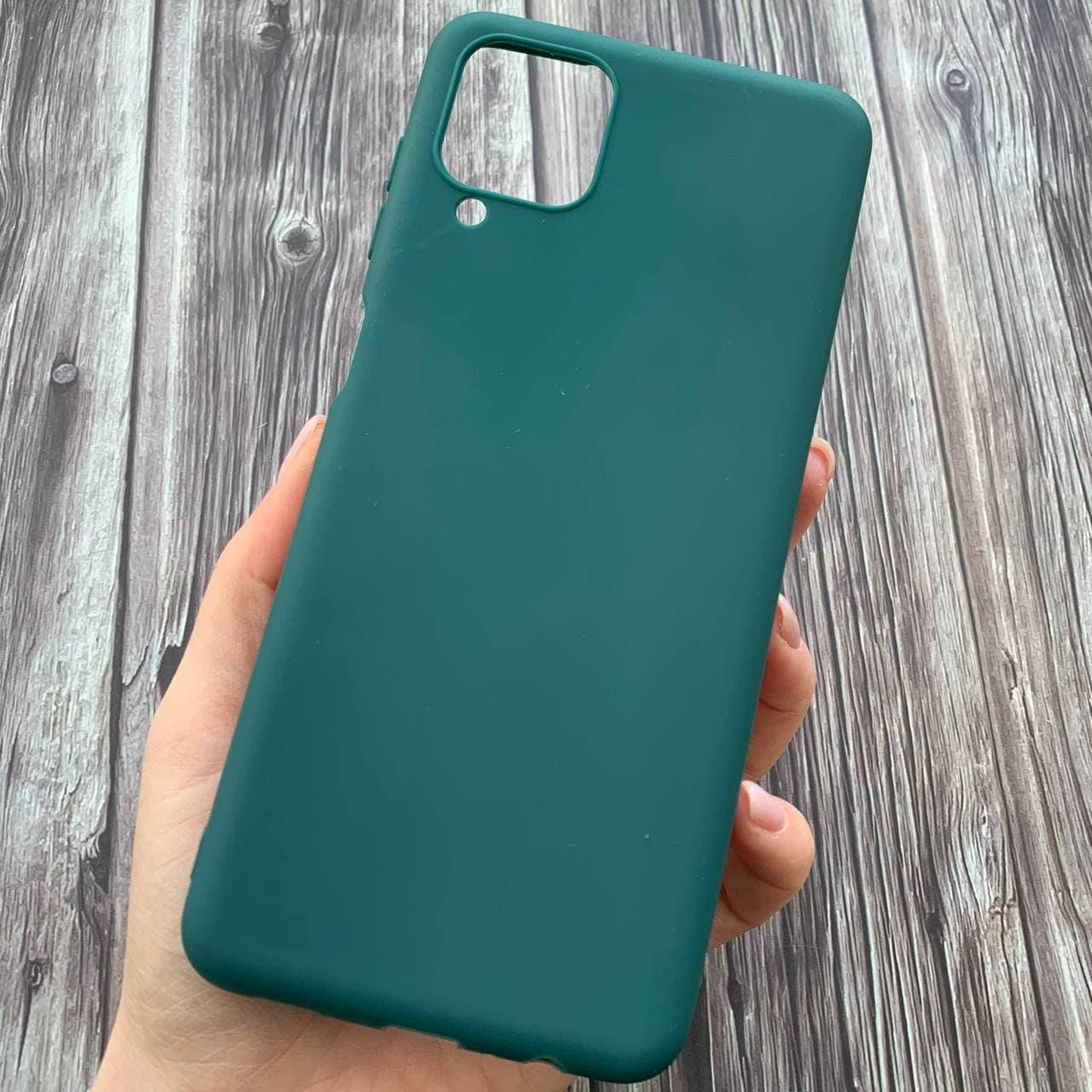 

Чехол для Samsung Galaxy A12 тонкий однотонный плотный накладка чехол на самсунг а12 зеленый, Зелёный