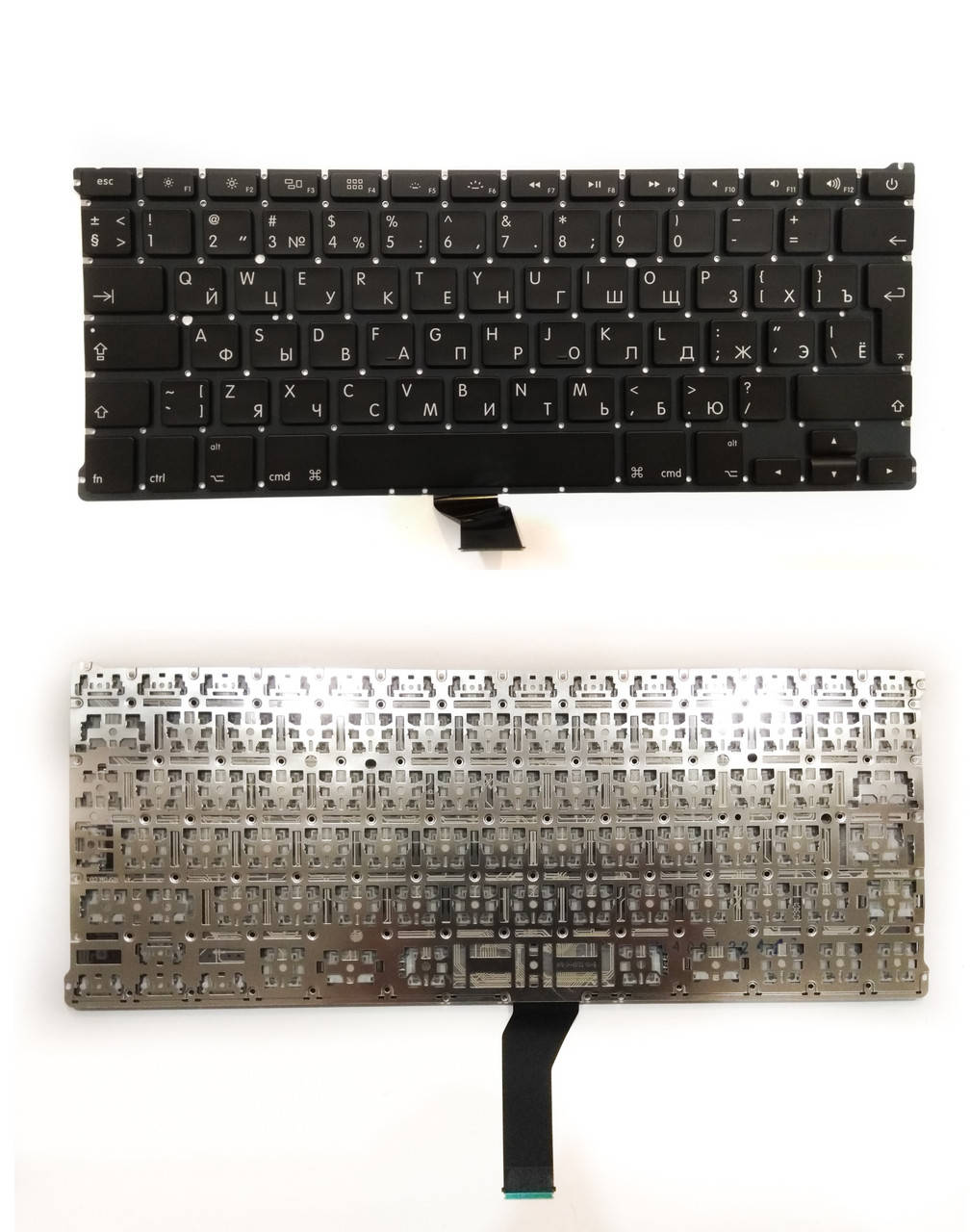 

Клавиатура для ноутбука Apple MacBook Air A1369 , A1466 big enter RU черная новая, Черный