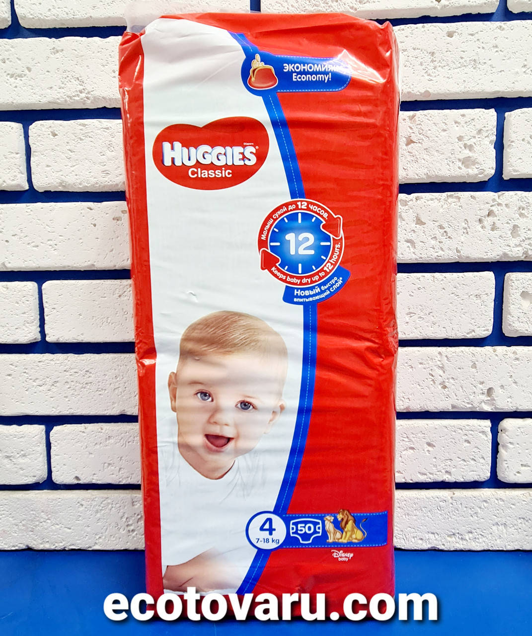 

Подгузники Huggies Classic 4 (7-18кг) 50шт