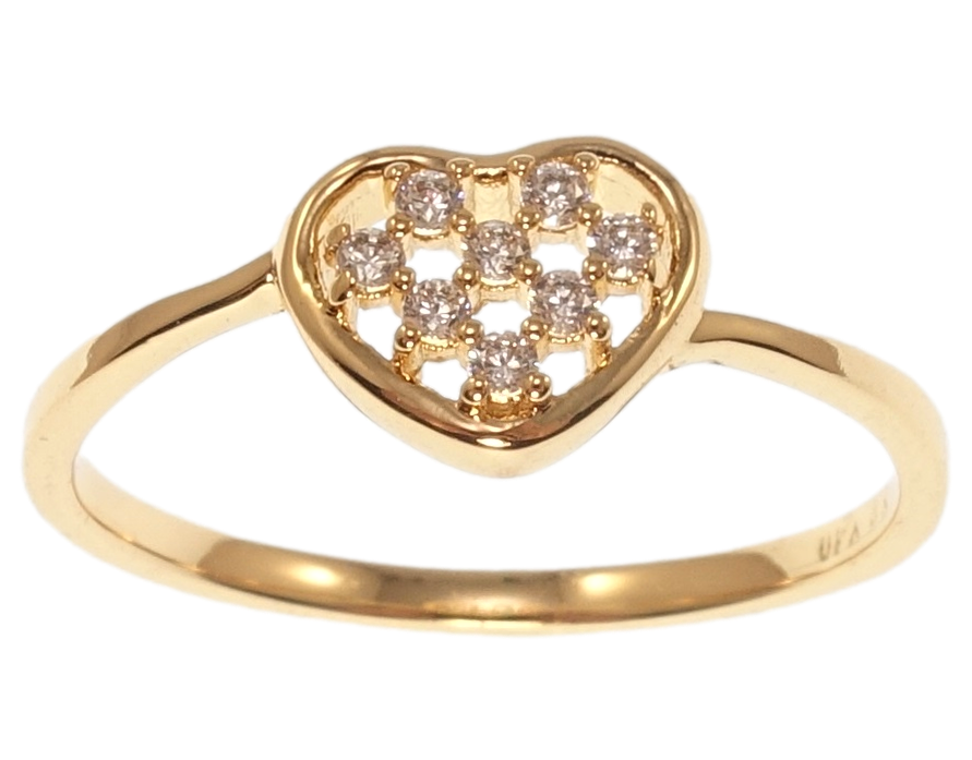 

Кольцо Xuping Позолота 18K "Сердечко" р.19.5,20