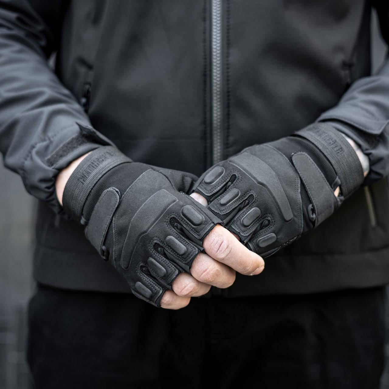 

Тактичні рукавиці безпалі Strongclaw Tactical Black S