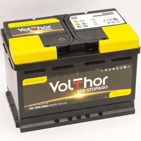 

Аккумулятор автомобильный Volthor EFB Start-stop 70Ah R+ 680А (EN)