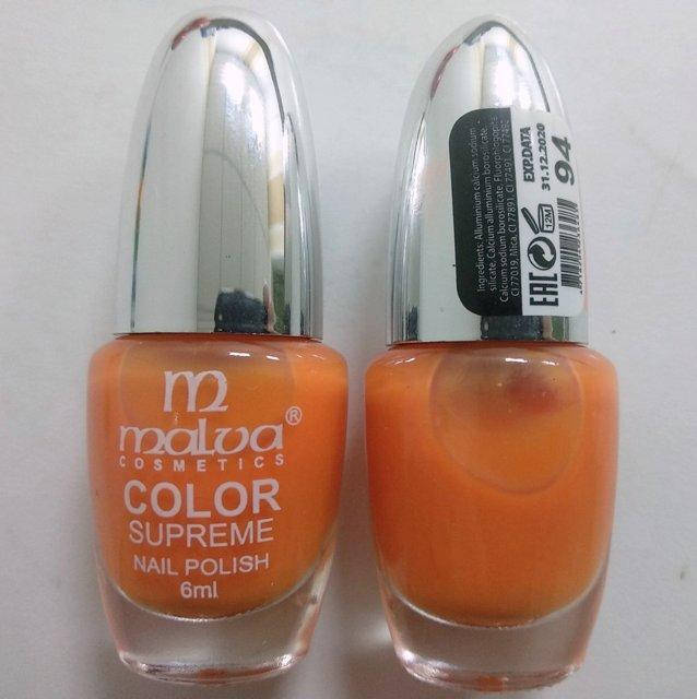

Лак для ногтей Malva Cosmetics Supreme Nail Polish 6 мл № 094 Оранжевый, Желтый