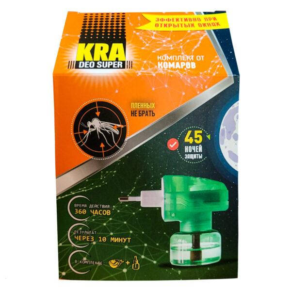 

Универсальный электрофумигатор + жидкость от комаров Kra Deo Super 30 мл (45 ночей)