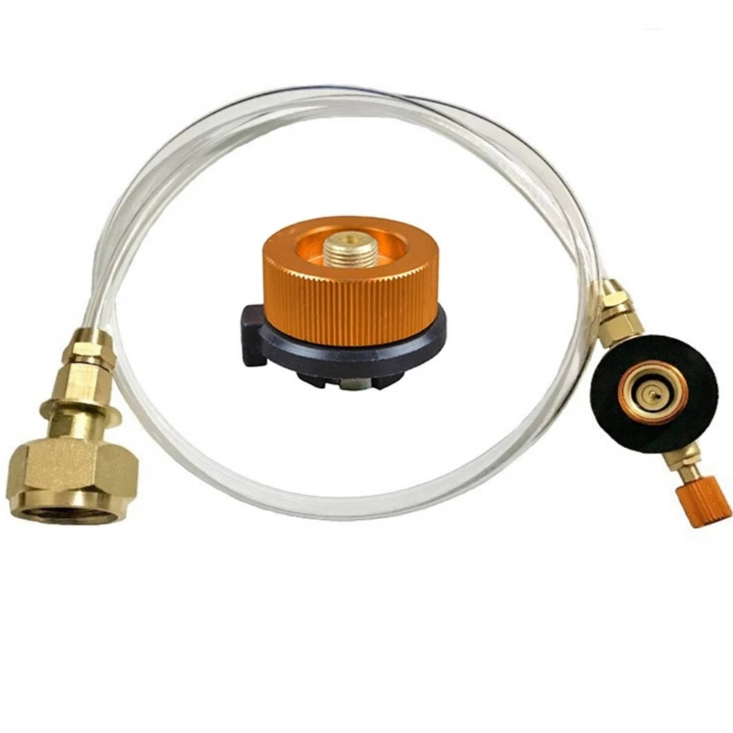 

Переходник для заправки туристических газовых баллонов с игольчатым вентилем + адаптер для цанговых баллонов.