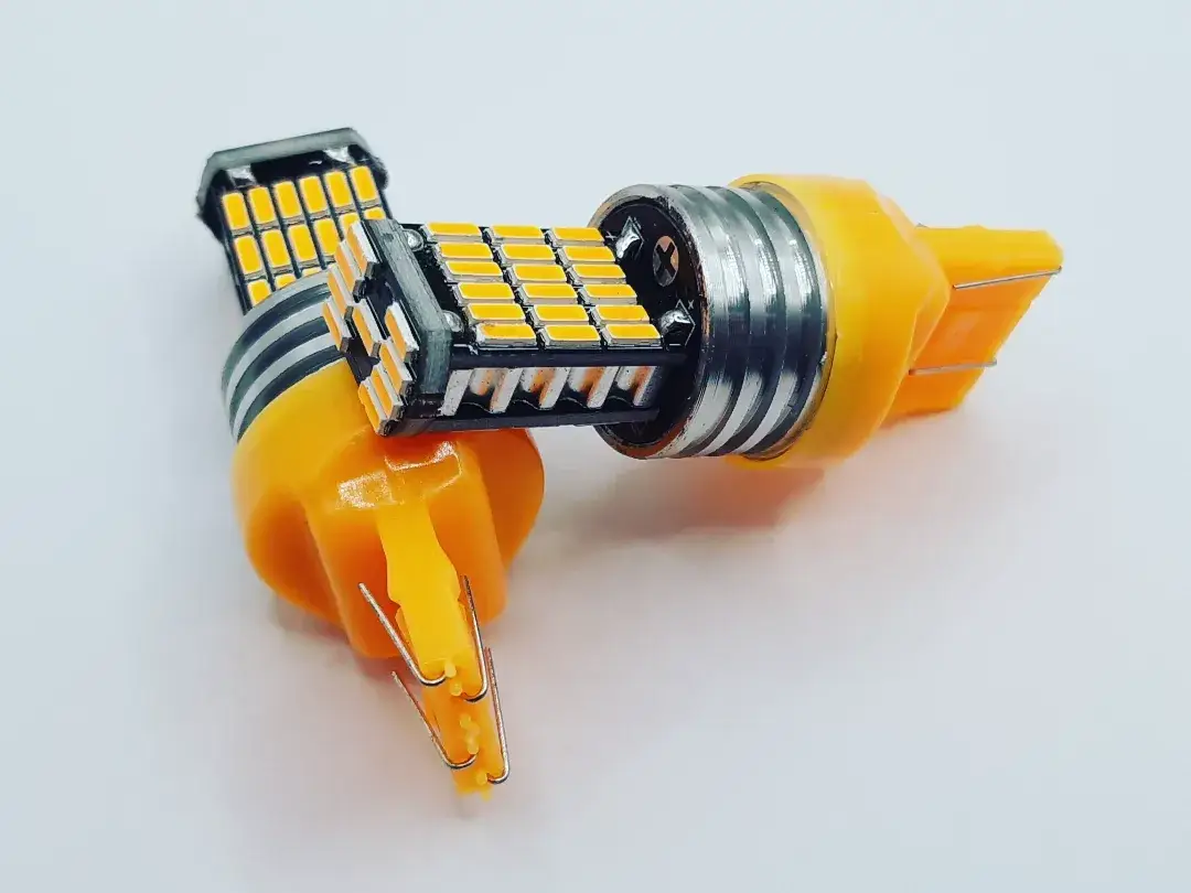 

Лампа T20(W21W)A 12V LED 45x4014 yellow CANBUS (помаранчевий)