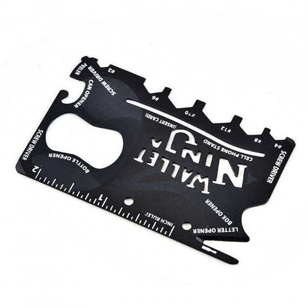 

Мультитул-кредитка набор инструментов Wallet Ninja 18 в 1 для выживания